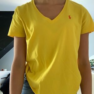 Ralph lauren Yellow V neck T-shirt